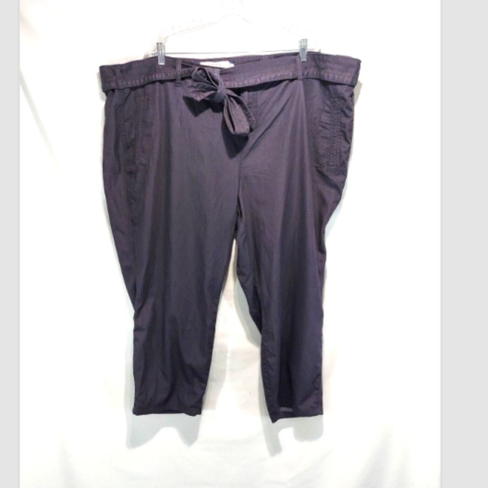 NEW Torrid Crop Skinny Stretch Twill Mid-Rise Utility Grey Pants Plus Size 26